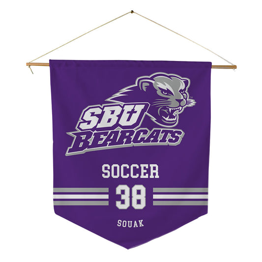 SBU - NCAA Men's Soccer : Nadir Souak - Pennant - 18" x 21"-0
