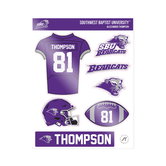 SBU - NCAA Football : Alexzander Thompson - Sticker Sheet-0