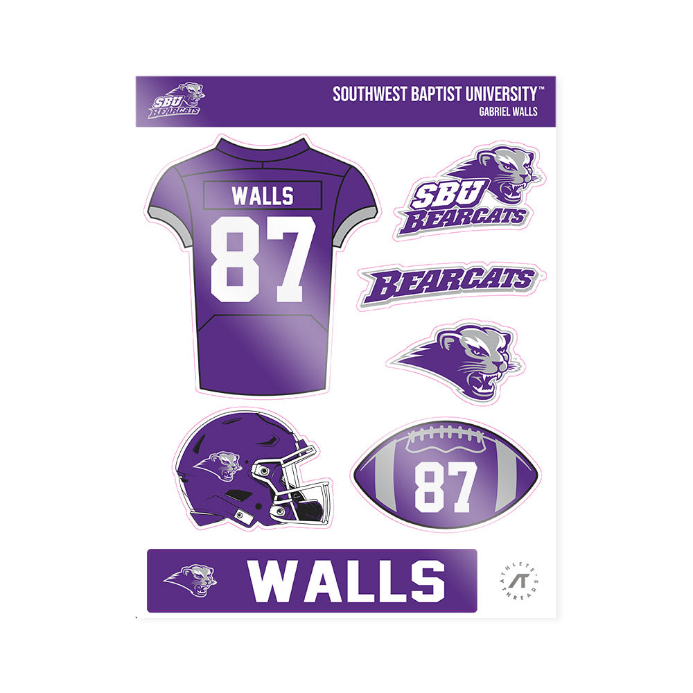 SBU - NCAA Football : Gabriel Walls - Sticker Sheet-0