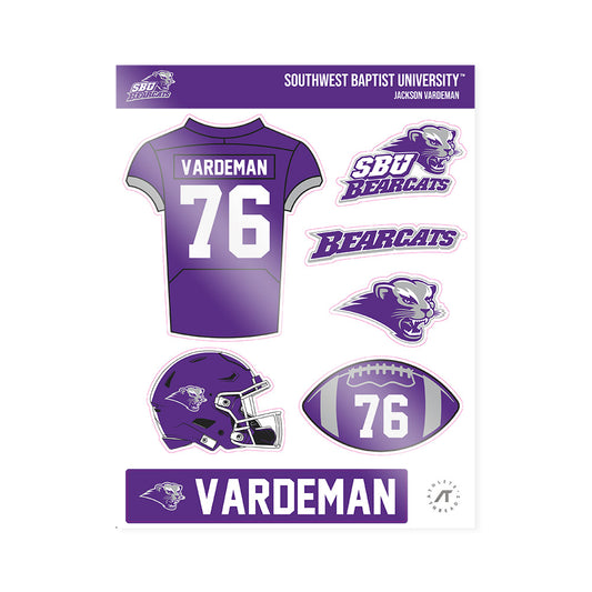 SBU - NCAA Football : Jackson Vardeman - Sticker Sheet-0