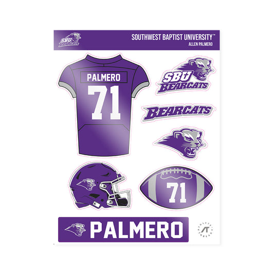 SBU - NCAA Football : Allen Palmero - Sticker Sheet-0