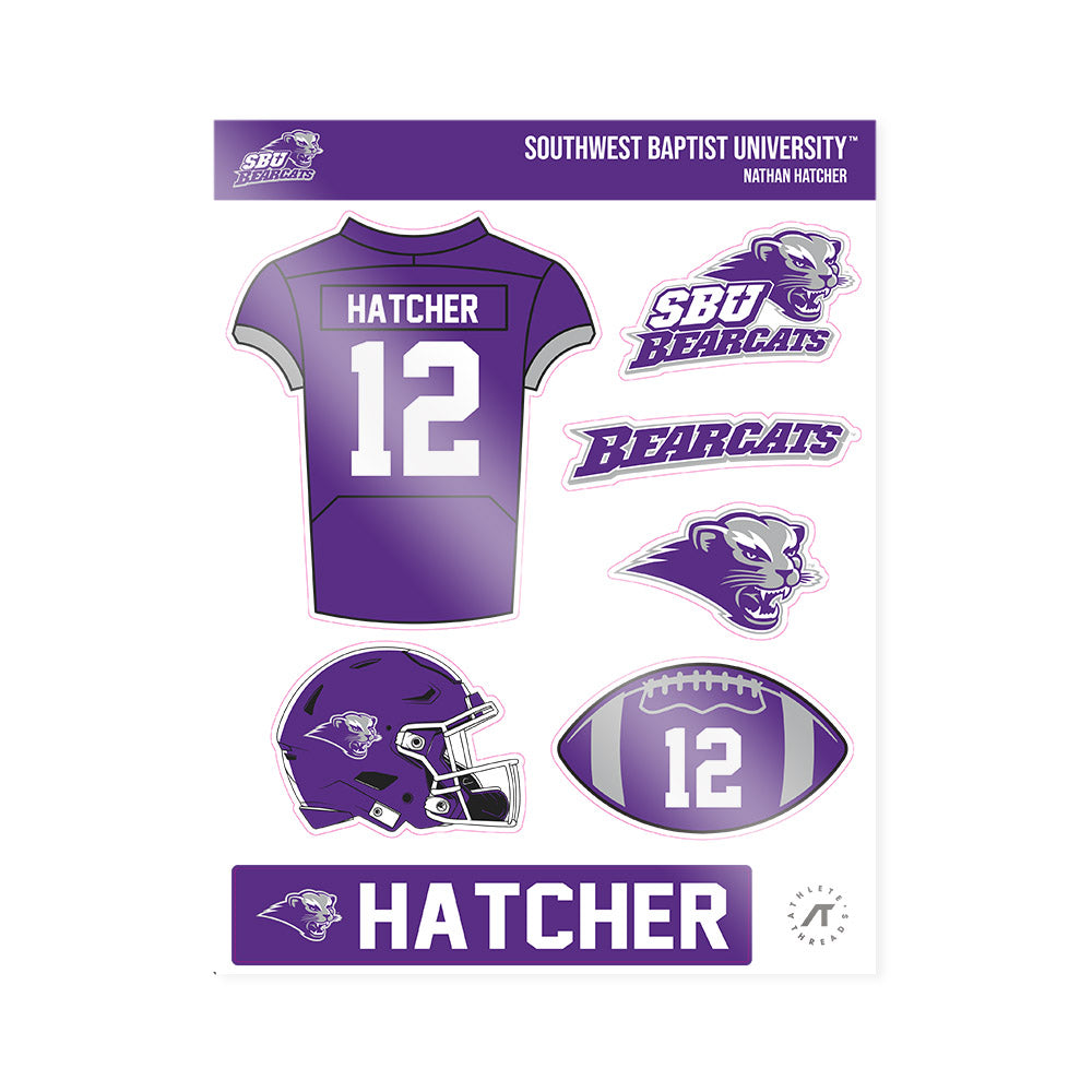 SBU - NCAA Football : Nathan Hatcher - Sticker Sheet-0