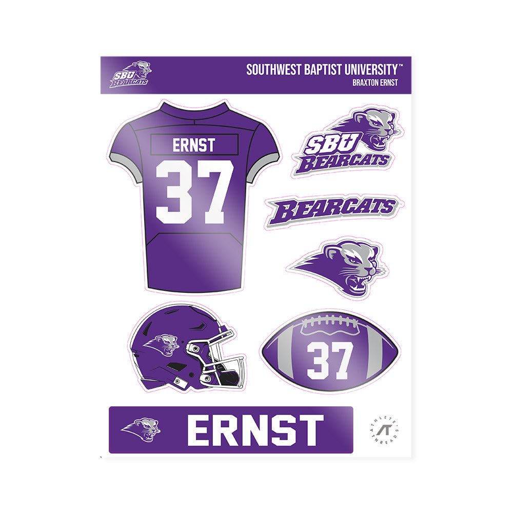 SBU - NCAA Football : Braxton Ernst - Sticker Sheet-0