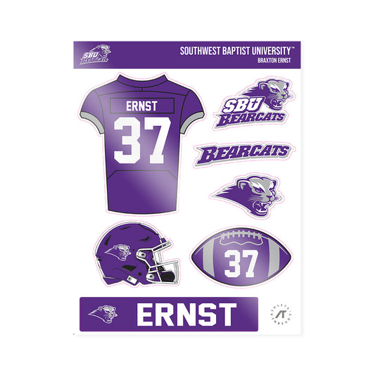 SBU - NCAA Football : Braxton Ernst - Sticker Sheet-0