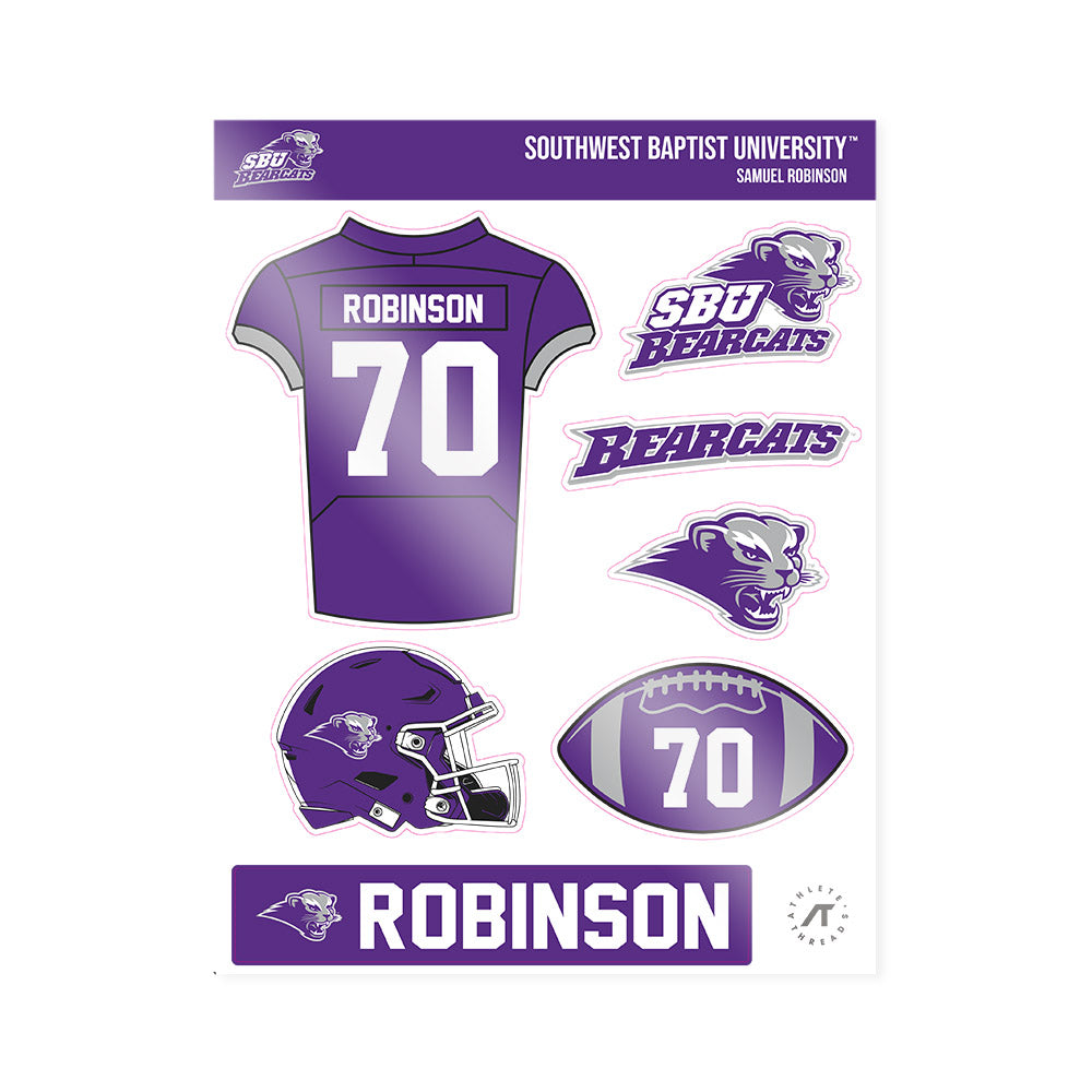 SBU - NCAA Football : Samuel Robinson - Sticker Sheet-0