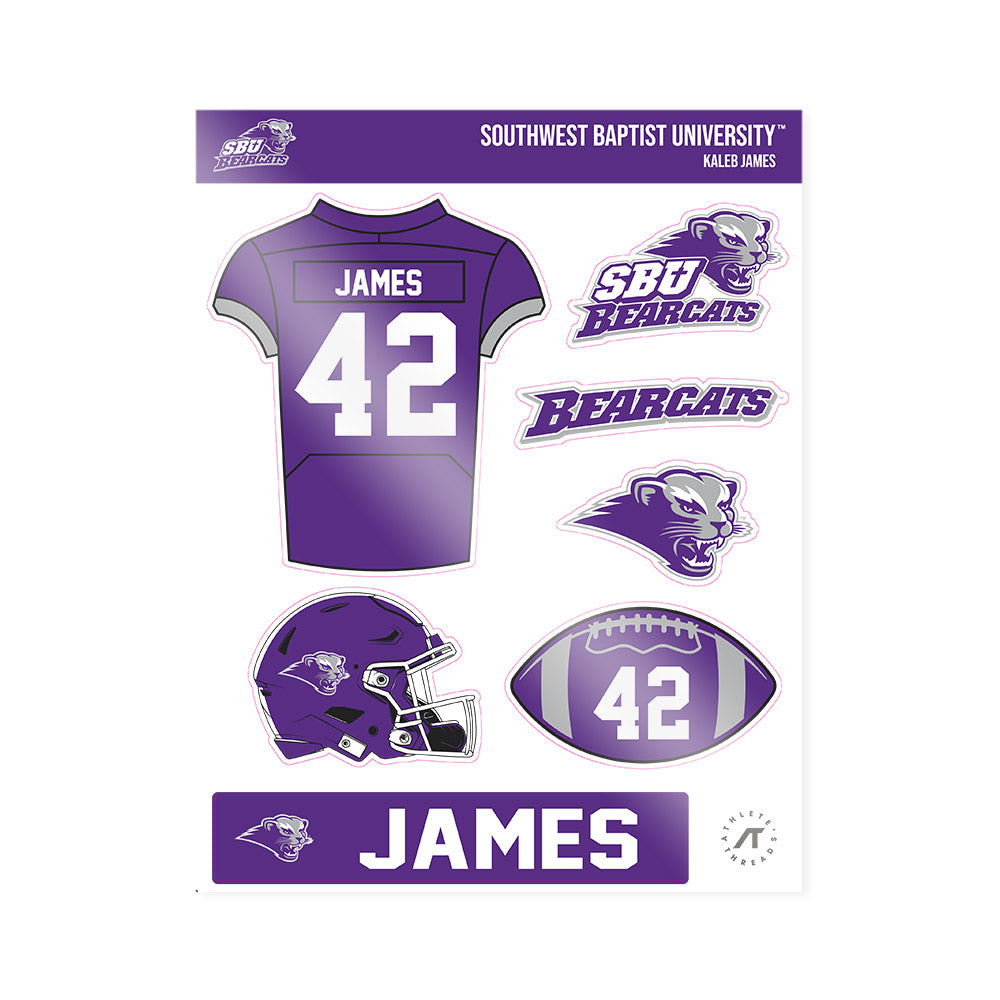 SBU - NCAA Football : Kaleb James - Sticker Sheet-0