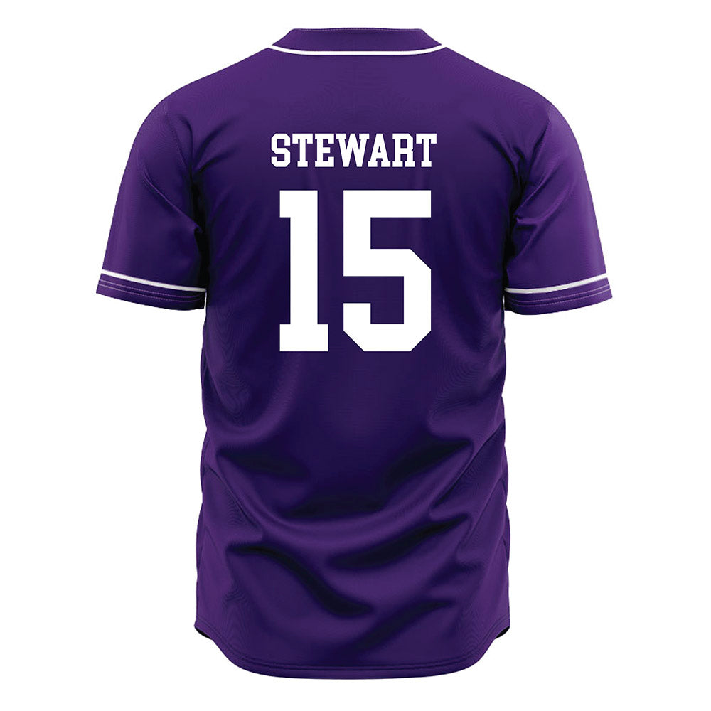 SBU - NCAA Baseball : Eli Stewart - Purple Jersey-1