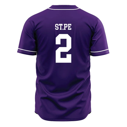 SBU - NCAA Baseball : Matthew St.Pe - Purple Jersey-1