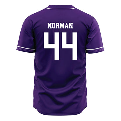 SBU - NCAA Baseball : Caden Norman - Purple Jersey-1