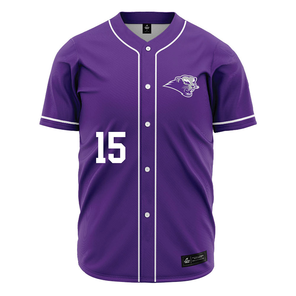 SBU - NCAA Baseball : Eli Stewart - Purple Jersey-0