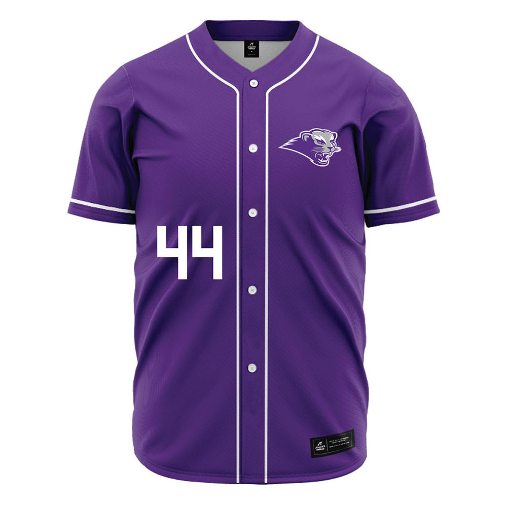SBU - NCAA Baseball : Caden Norman - Purple Jersey-0