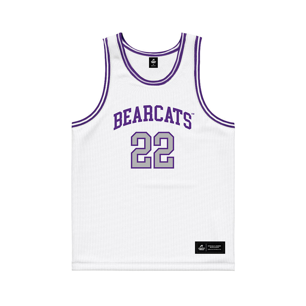 SBU - NCAA Men's Basketball : Eli Kennedy - White Basketball Jersey-0