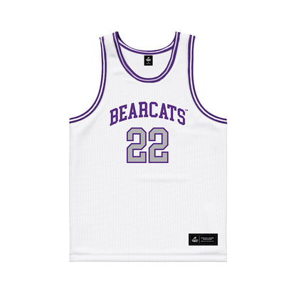 SBU - NCAA Men's Basketball : Eli Kennedy - White Basketball Jersey-0