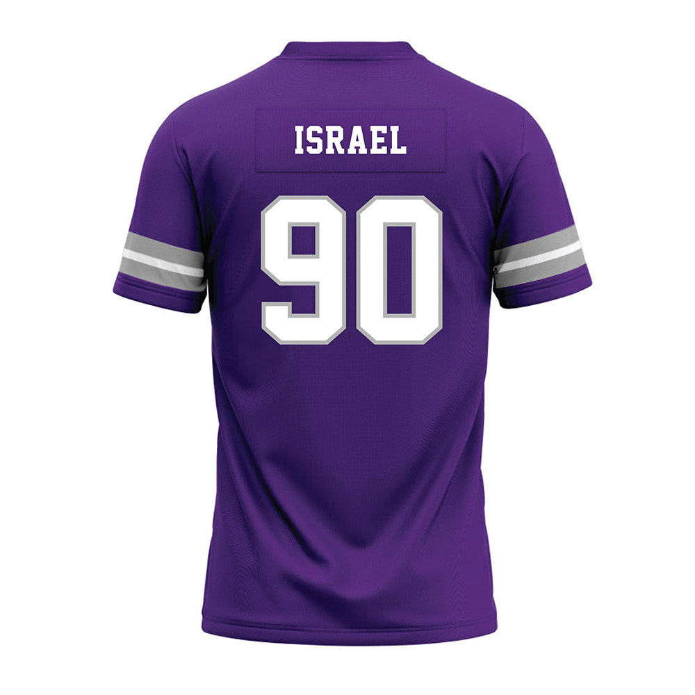SBU - NCAA Football : Bradyn Israel - Purple Premium Football Jersey-1