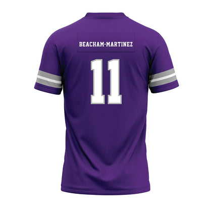 SBU - NCAA Football : Jaiden Beacham-Martinez - Purple Premium Football Jersey-1
