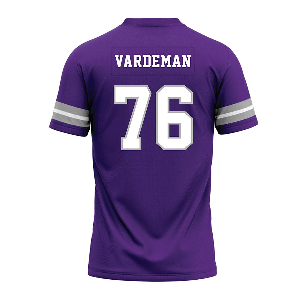 SBU - NCAA Football : Jackson Vardeman - Purple Premium Football Jersey-1