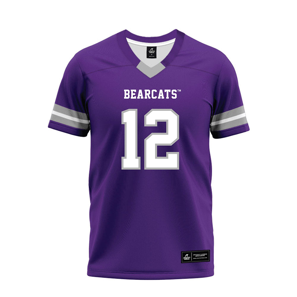 SBU - NCAA Football : Nathan Hatcher - Purple Premium Football Jersey-0