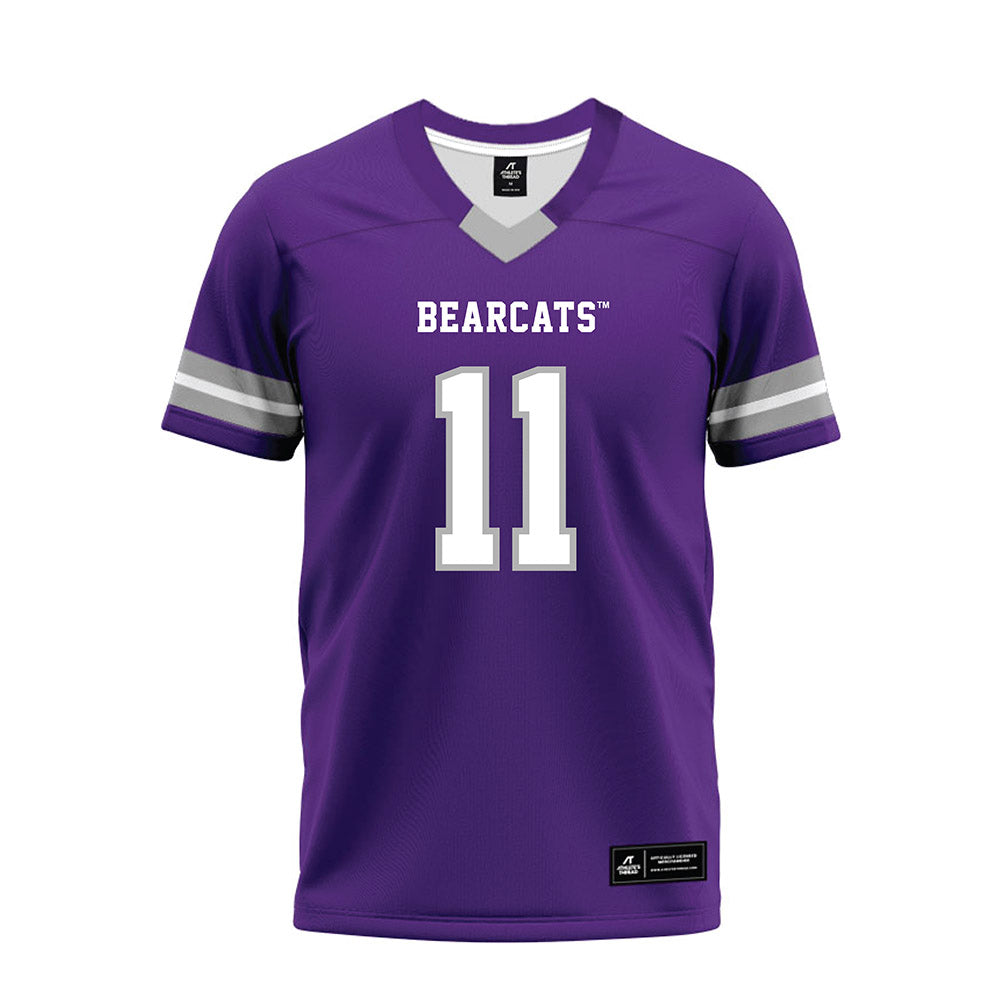 SBU - NCAA Football : Jaiden Beacham-Martinez - Purple Premium Football Jersey-0
