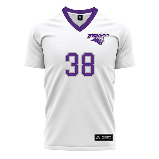 SBU - NCAA Men's Soccer : Nadir Souak - White Soccer Jersey-0