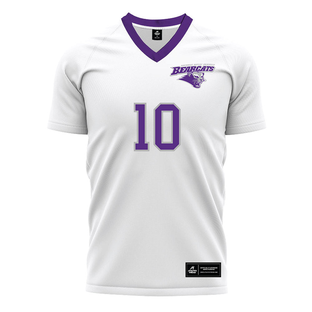 SBU - NCAA Men's Soccer : Edgar Pina - White Soccer Jersey-0