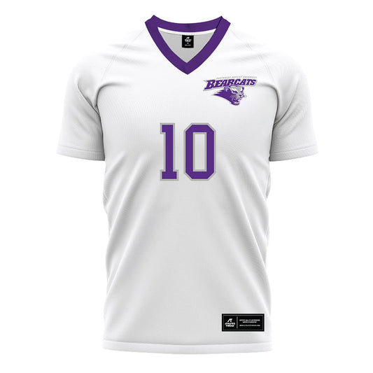 SBU - NCAA Men's Soccer : Edgar Pina - White Soccer Jersey-0