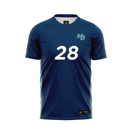 CSU Monterey Bay - NCAA Men's Soccer : Jakob Ernst - Navy Soccer Jersey-0