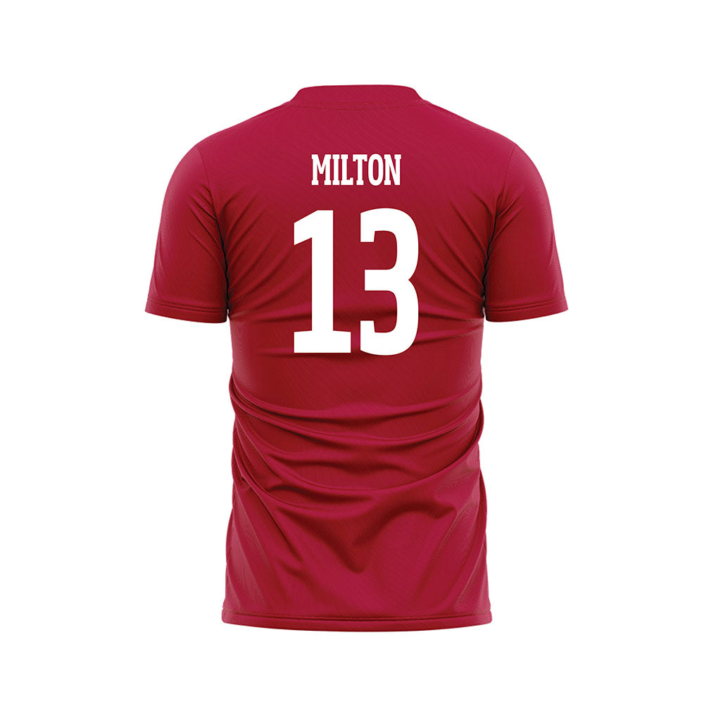 LMU - NCAA Men's Soccer : Viktor Milton - Red Soccer Jersey-1