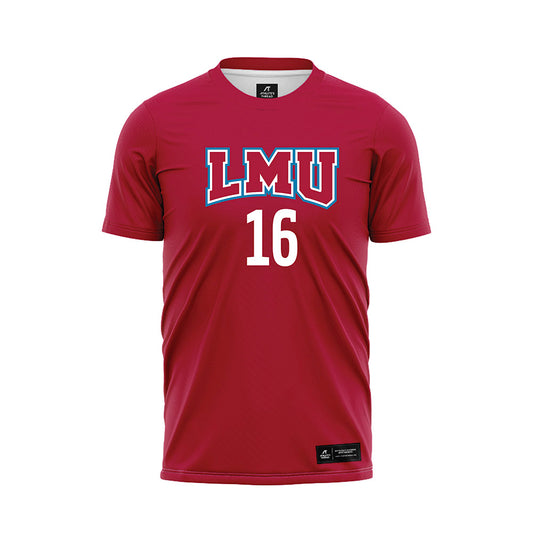 LMU - NCAA Men's Soccer : Mathew Habovstak - Red Soccer Jersey-0