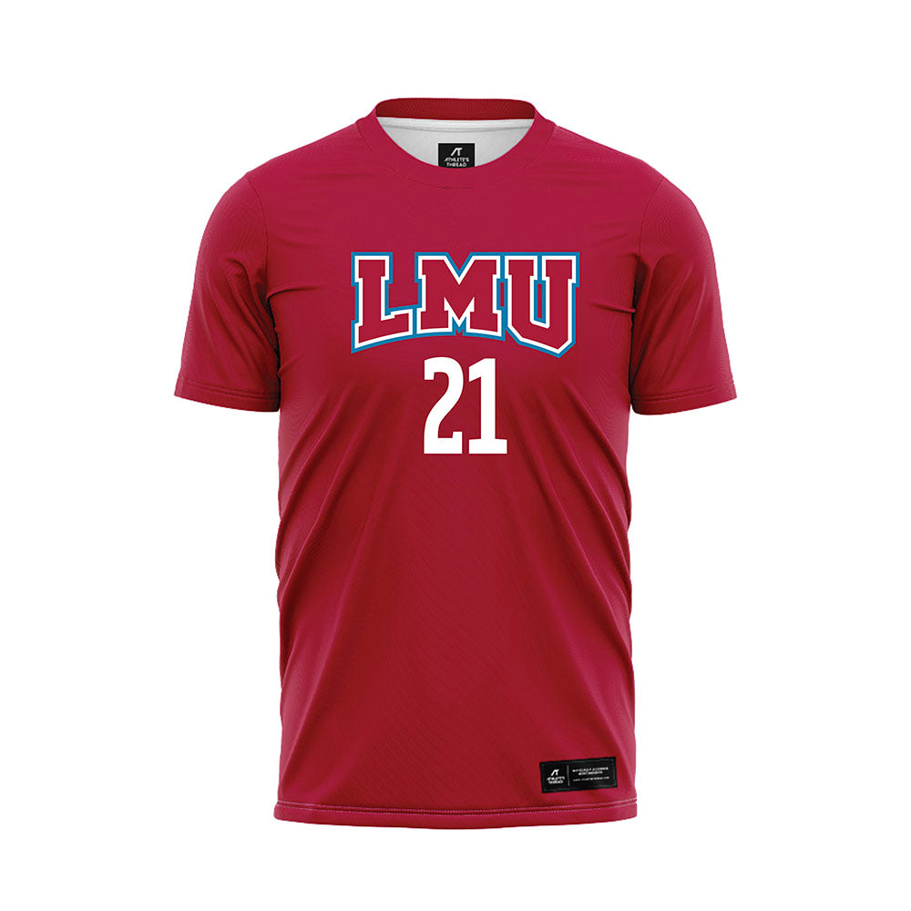 LMU - NCAA Men's Soccer : Tristan Armani - Red Soccer Jersey-0