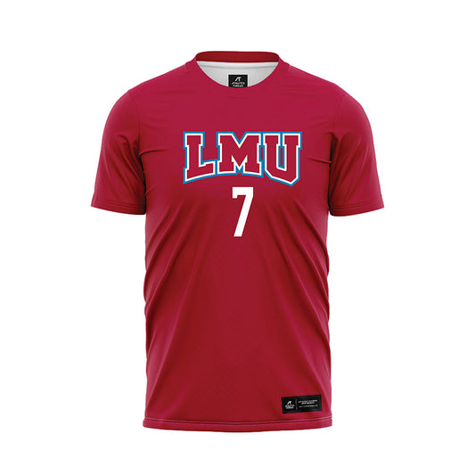 LMU - NCAA Men's Soccer : Elie Bokota - Red Soccer Jersey-0
