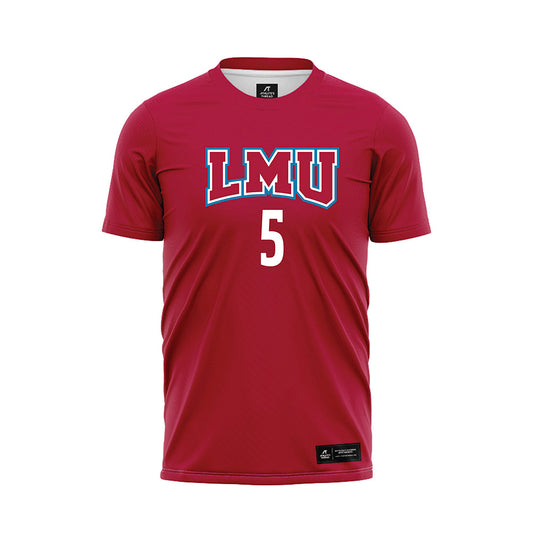 LMU - NCAA Men's Soccer : Nathan Rodrigues - Red Soccer Jersey-0