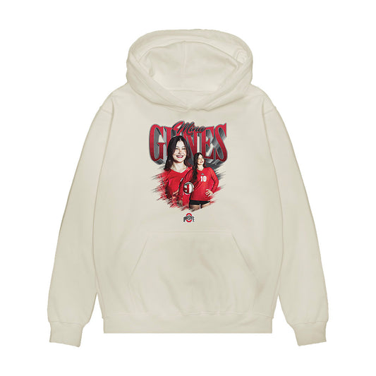 Ohio State - NCAA Women's Volleyball : Mina Gunes - Collage Premium Hooded Sweatshirt-0