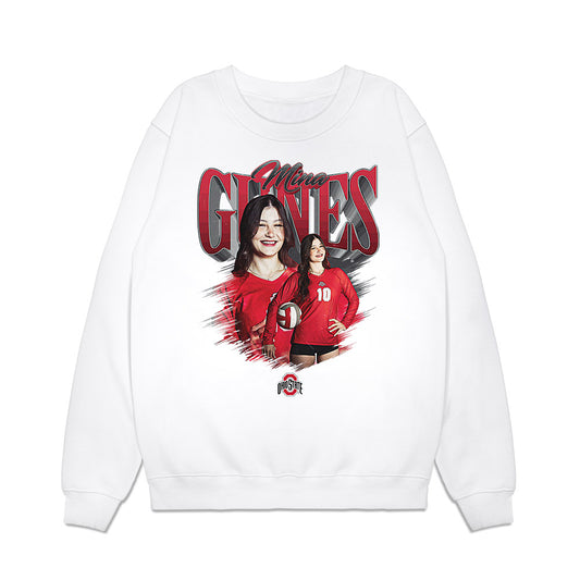 Ohio State - NCAA Women's Volleyball : Mina Gunes - Collage Premium Crewneck Sweatshirt-0