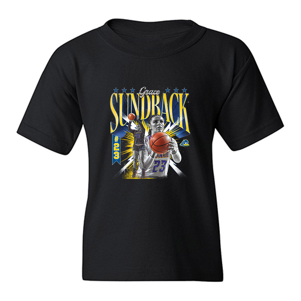 Delaware - NCAA Women's Basketball : Grace Sundback - Collage Youth T-Shirt-0
