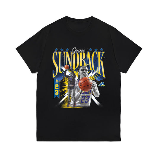 Delaware - NCAA Women's Basketball : Grace Sundback - Collage Comfort Colors T-Shirt-0