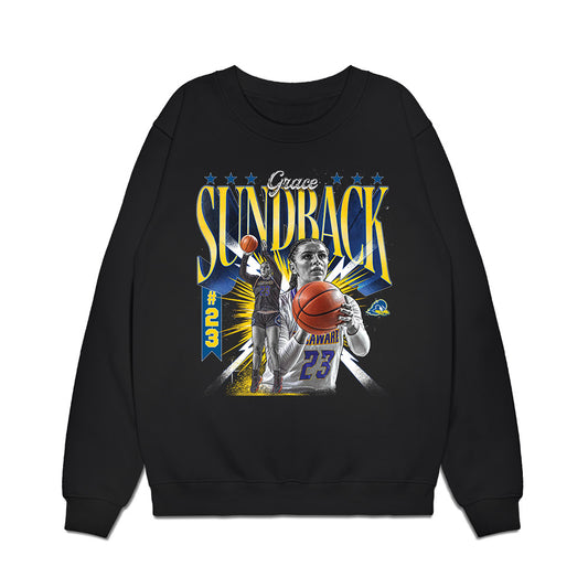 Delaware - NCAA Women's Basketball : Grace Sundback - Collage Premium Crewneck Sweatshirt-0