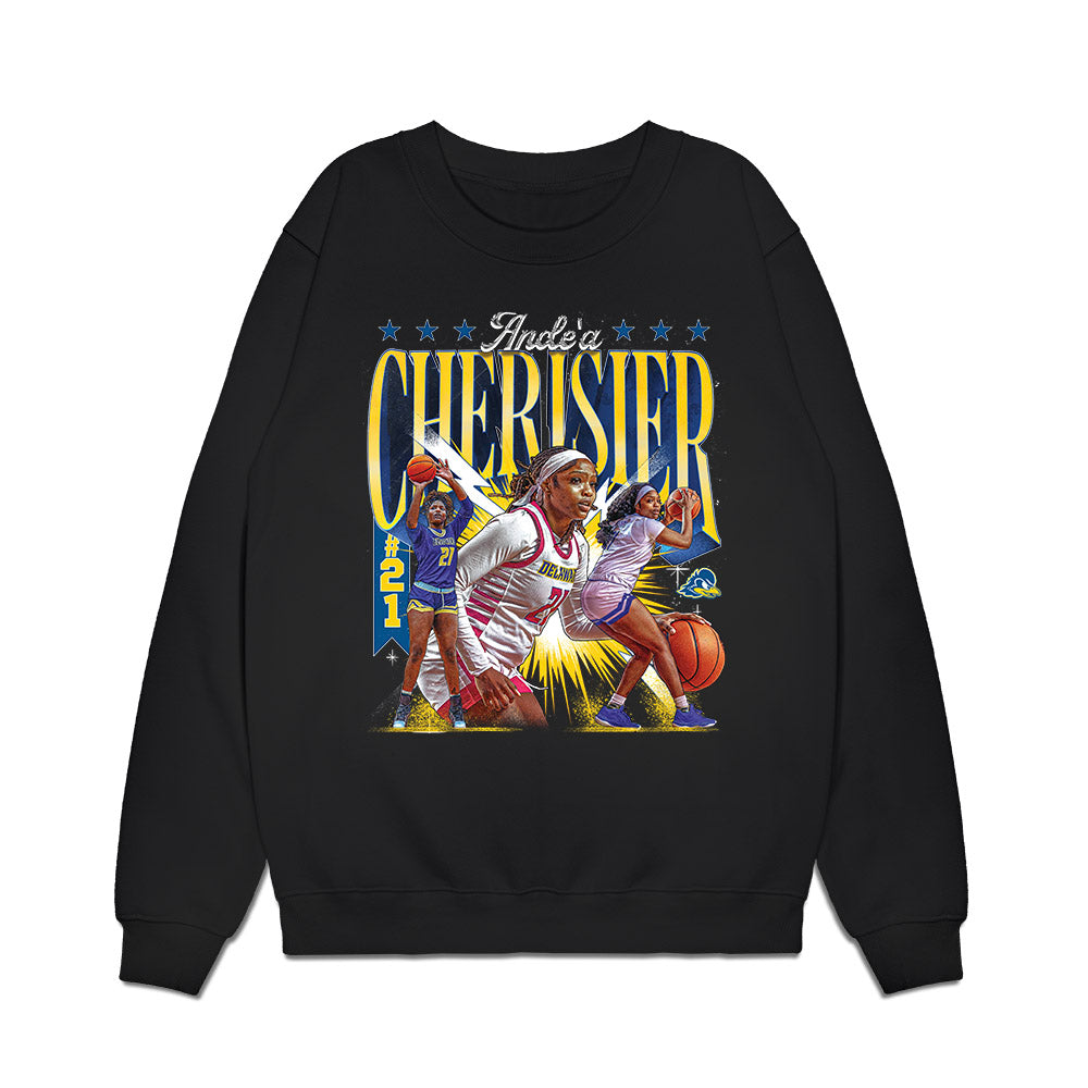 Delaware - NCAA Women's Basketball : Ande'a Cherisier - Collage Premium Crewneck Sweatshirt-0