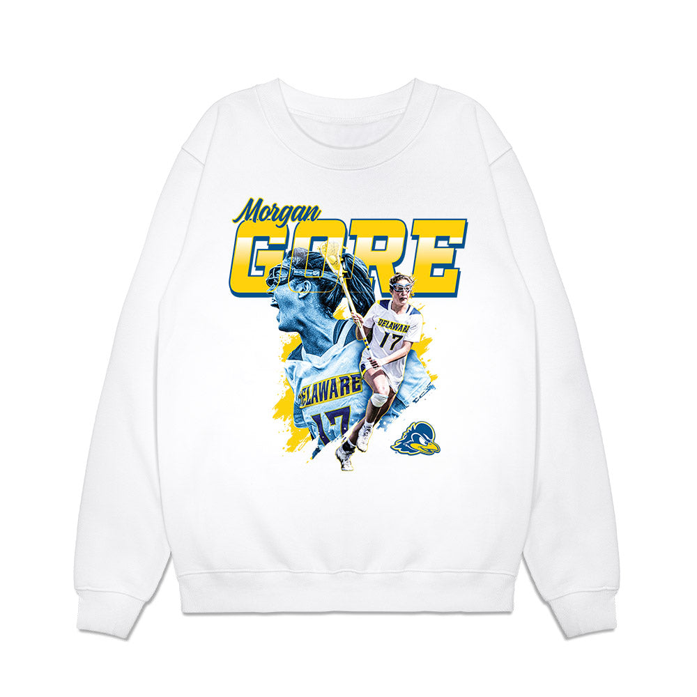 Delaware - NCAA Women's Lacrosse : Morgan Gore - Collage Premium Crewneck Sweatshirt-0