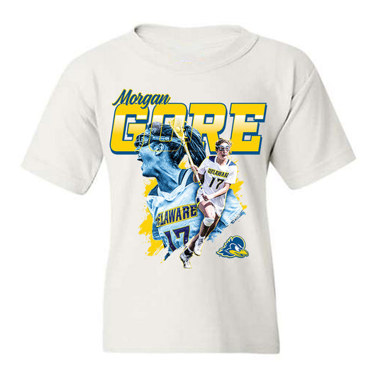 Delaware - NCAA Women's Lacrosse : Morgan Gore - Collage Youth T-Shirt-0