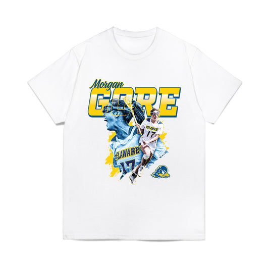 Delaware - NCAA Women's Lacrosse : Morgan Gore - Collage Comfort Colors T-Shirt-0