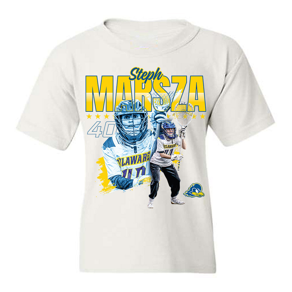 Delaware - NCAA Women's Lacrosse : Steph Marszal - Collage Youth T-Shirt-0