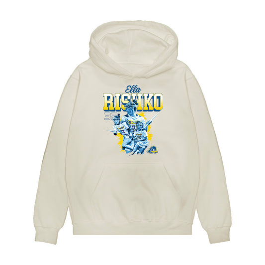 Delaware - NCAA Women's Lacrosse : Ella Rishko - Collage Premium Hooded Sweatshirt-0