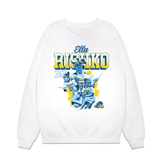 Delaware - NCAA Women's Lacrosse : Ella Rishko - Collage Premium Crewneck Sweatshirt-0