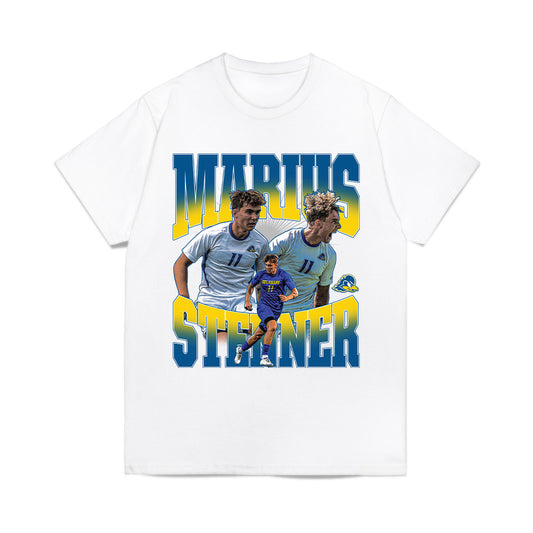Delaware - NCAA Men's Soccer : Marius Stenner - Collage Comfort Colors T-Shirt-0