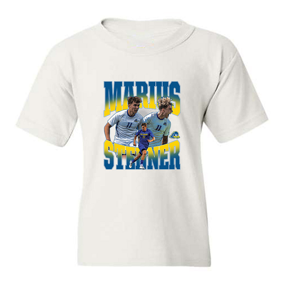 Delaware - NCAA Men's Soccer : Marius Stenner - Collage Youth T-Shirt-0
