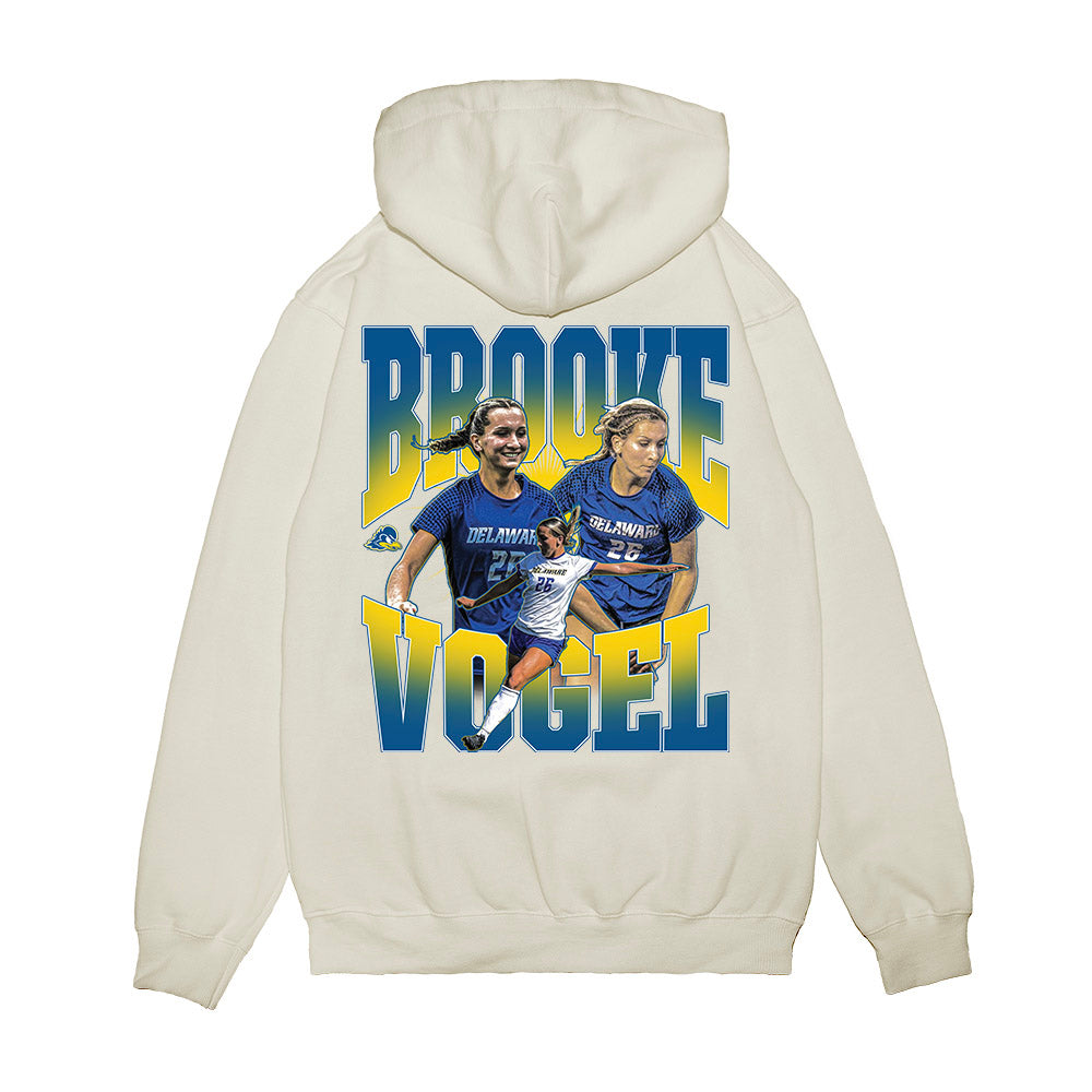 Delaware - NCAA Women's Soccer : Brooke Vogel - Collage Premium Hooded Sweatshirt-1