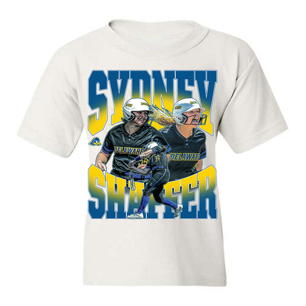 Delaware - NCAA Softball : Sydney Shaffer - Collage Youth T-Shirt-0