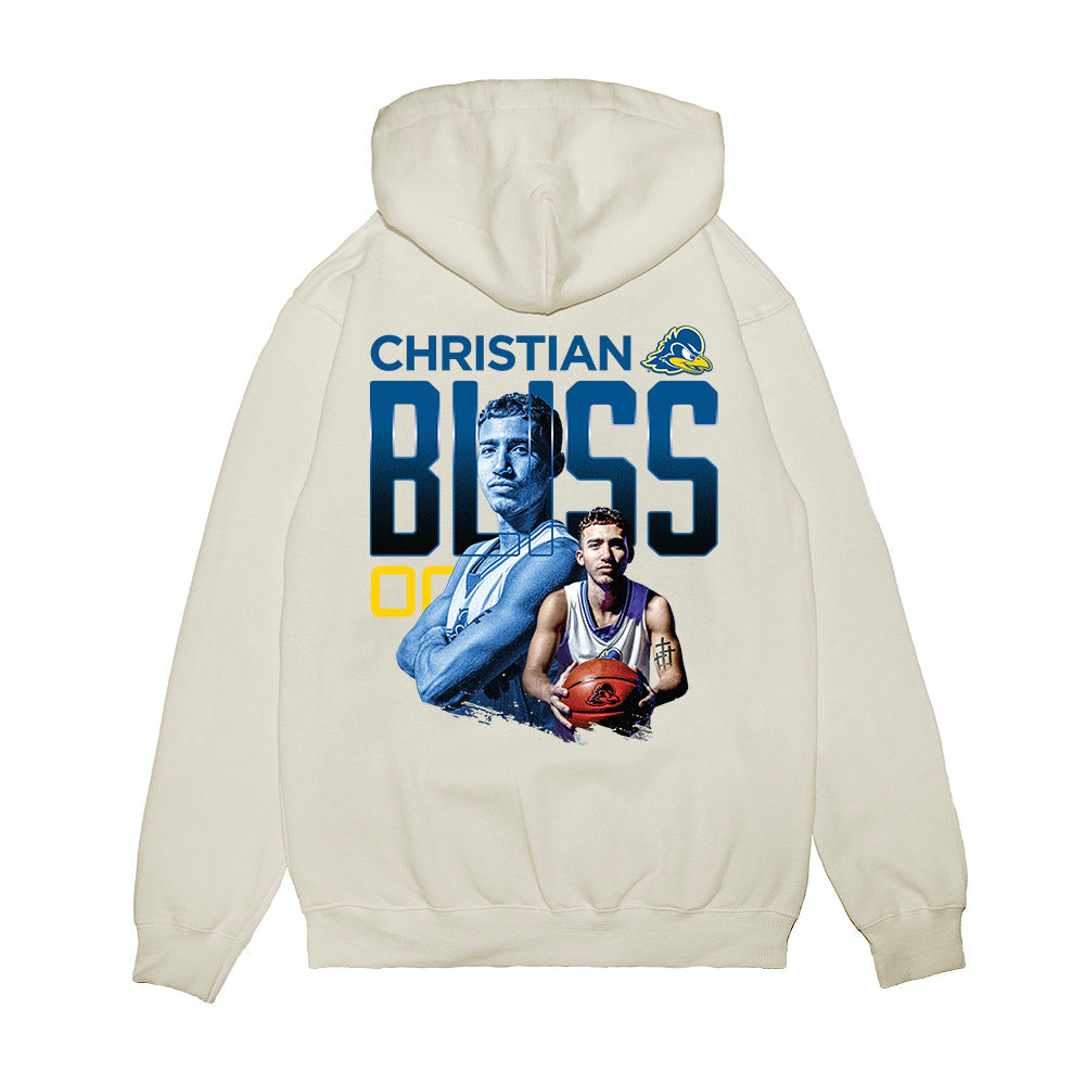 Delaware - NCAA Men's Basketball : Christian Bliss - Collage Premium Hooded Sweatshirt-1
