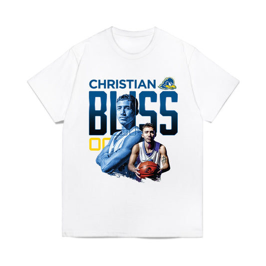 Delaware - NCAA Men's Basketball : Christian Bliss - Collage Comfort Colors T-Shirt-0