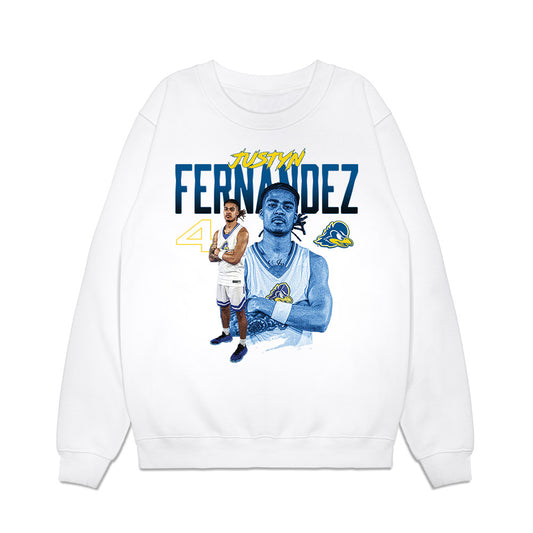 Delaware - NCAA Men's Basketball : Justyn Fernandez - Collage Premium Crewneck Sweatshirt-0
